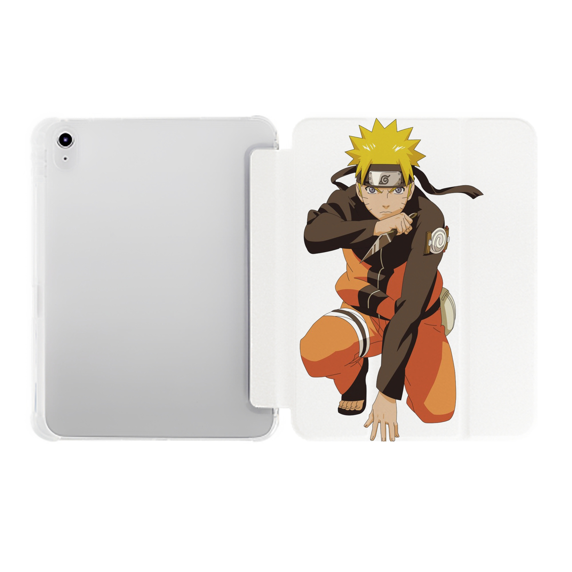（画像用） NARUTO -ナルト- うずまき ナルト Uzumaki Naruto IPad ケース ペン収納付き 三つ折りスタンド PUレザー×シリコン 対応機種9.5/10.5/10.9インチ